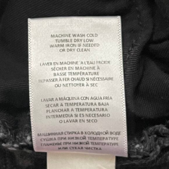 Re/Done Black Distressed Jean Shorts - Picture 8 of 8